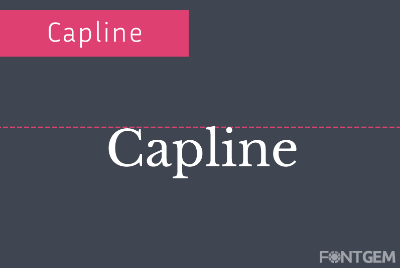 typography capline