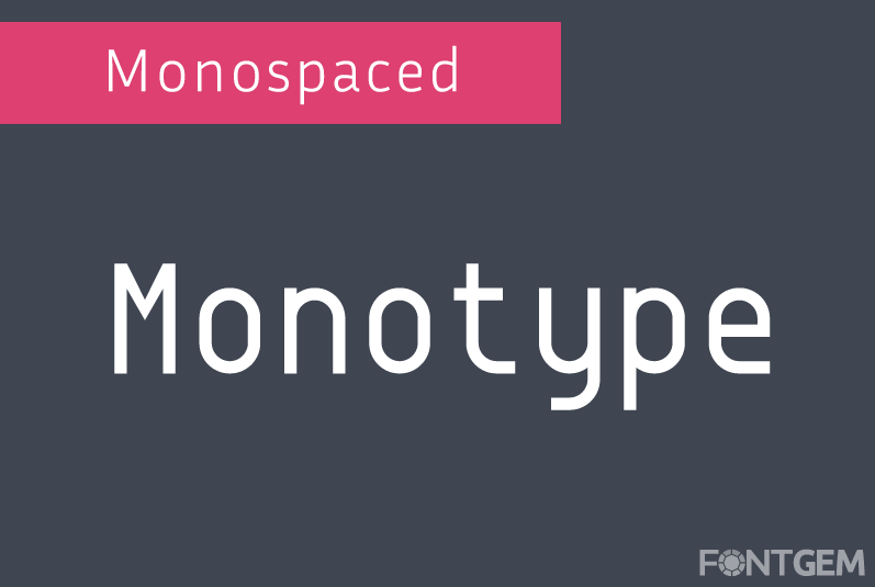 typography category monospaced