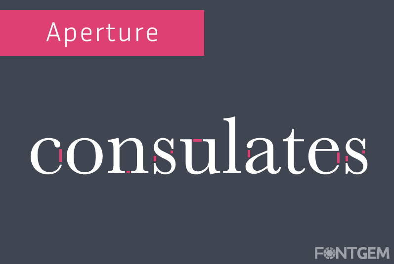 typography element aperture