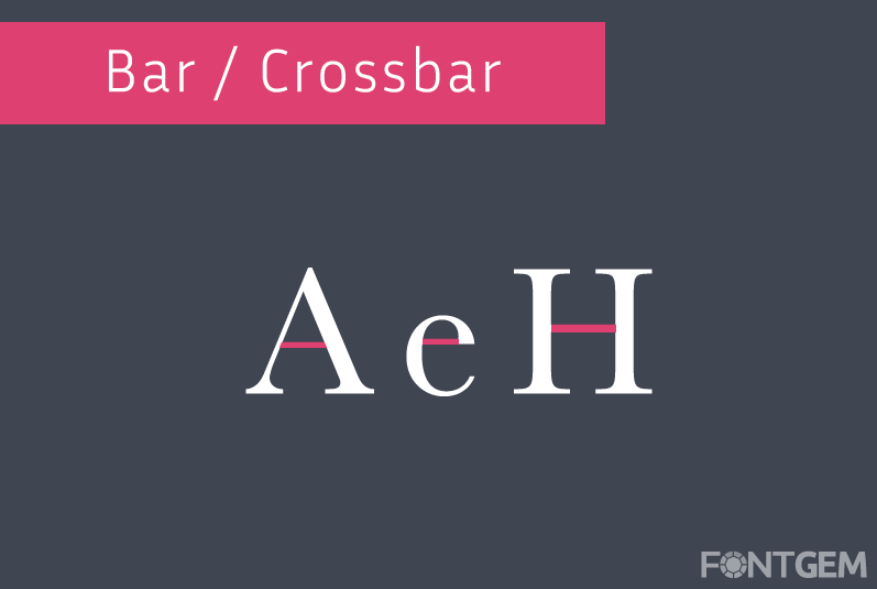 typography element bar crossbar