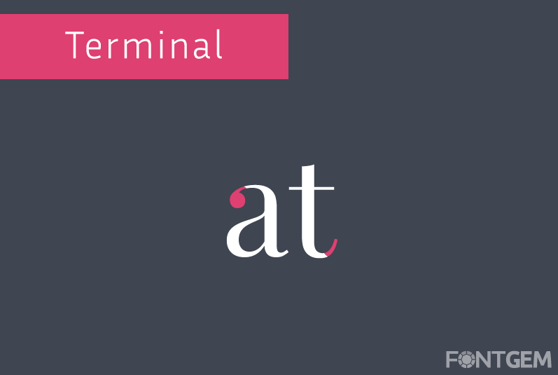 typography serif terminal