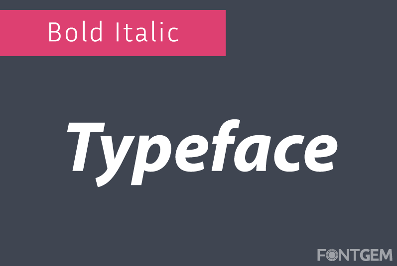 typography style bold italic