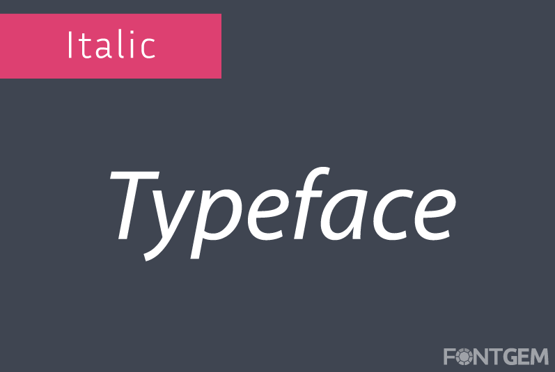 typography style italic