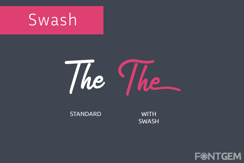 typography swash