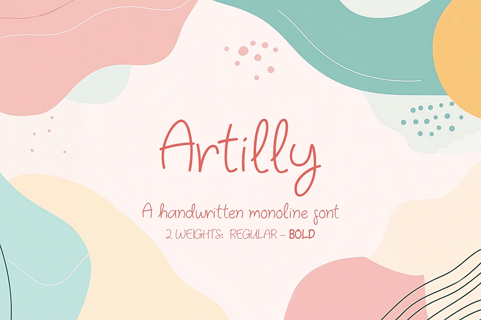 Artilly: Elegant Handwritten Font with Artistic Flair